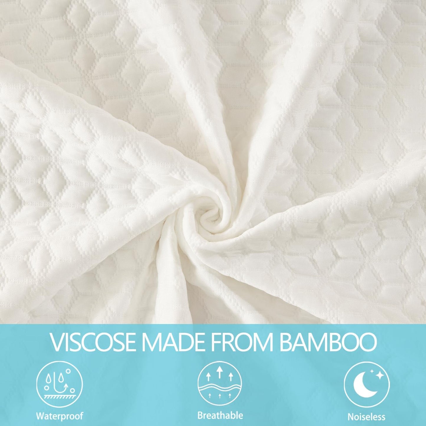 BedTreat Waterproof Mattress Protector Full Size Bed Cooling Mattress Cover, Breathable Noiseless Washable Bed Pad