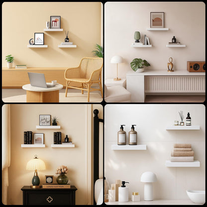 12x7x1.5 Set 3) Floating Shelves for Wall, Bathroom Shelves Over Toilet, Wall Shelves & Book Shelf for Room, Hanging