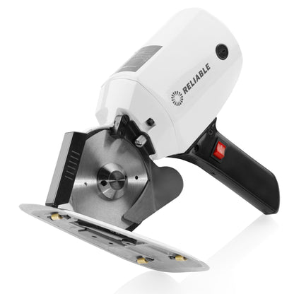 Reliable 1500FR Octagonal Knife Cloth Cutting Machine, 4-Inch High Power Light Weight Fabric Cutter, 1" cutting capacity, High-power Electric Motor, Knife Guard, Automatic Sharpener, Thin Base Plate