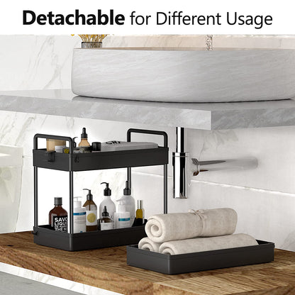 SOLEJAZZ 3 Tier Rolling Storage Cart with Wheels Slim Craft Nail Makeup Snack Art Baby Utility Cart Organizer on 2 Lockable Wheels for Bathroom Laundry Room Kitchen Bedside Narrow Spaces, Black