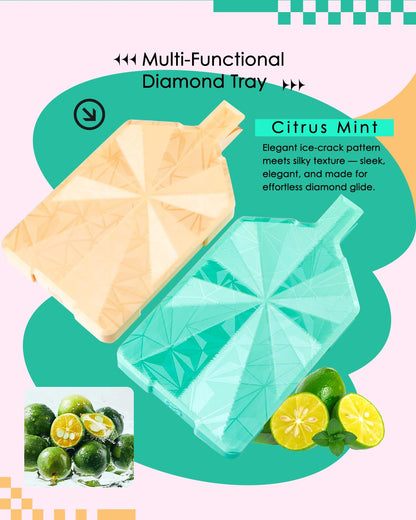 ForeverYoung Crystalline Diamond Art Trays with Lids Diamond Painting Accessories, 2-Piece Diamond Painting Trays with Lids, Silky Diamond Art Accessories and Tools, Citrus Mint