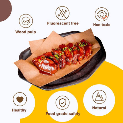 Katbite 200Pcs 18x26 inches Parchment Paper Sheets, Heavy Duty Unbleached Baking Paper, Pre-cut and Oil Proof Perfect for Steaming Cooking Bread Cake & Wrapping Foods