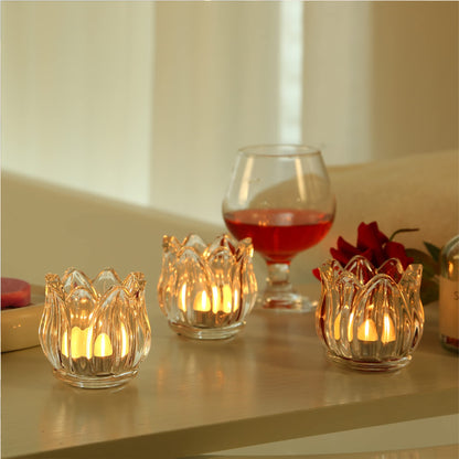 GOLDEAL 24Pcs Votive Candle Holders,Clear Thick Glass Tea Light Candle Holder Bulk,Tealight Candle Jars for Wedding Table Decor,Party Supplies,Bridal Shower,Baby Shower,Tables Centerpieces