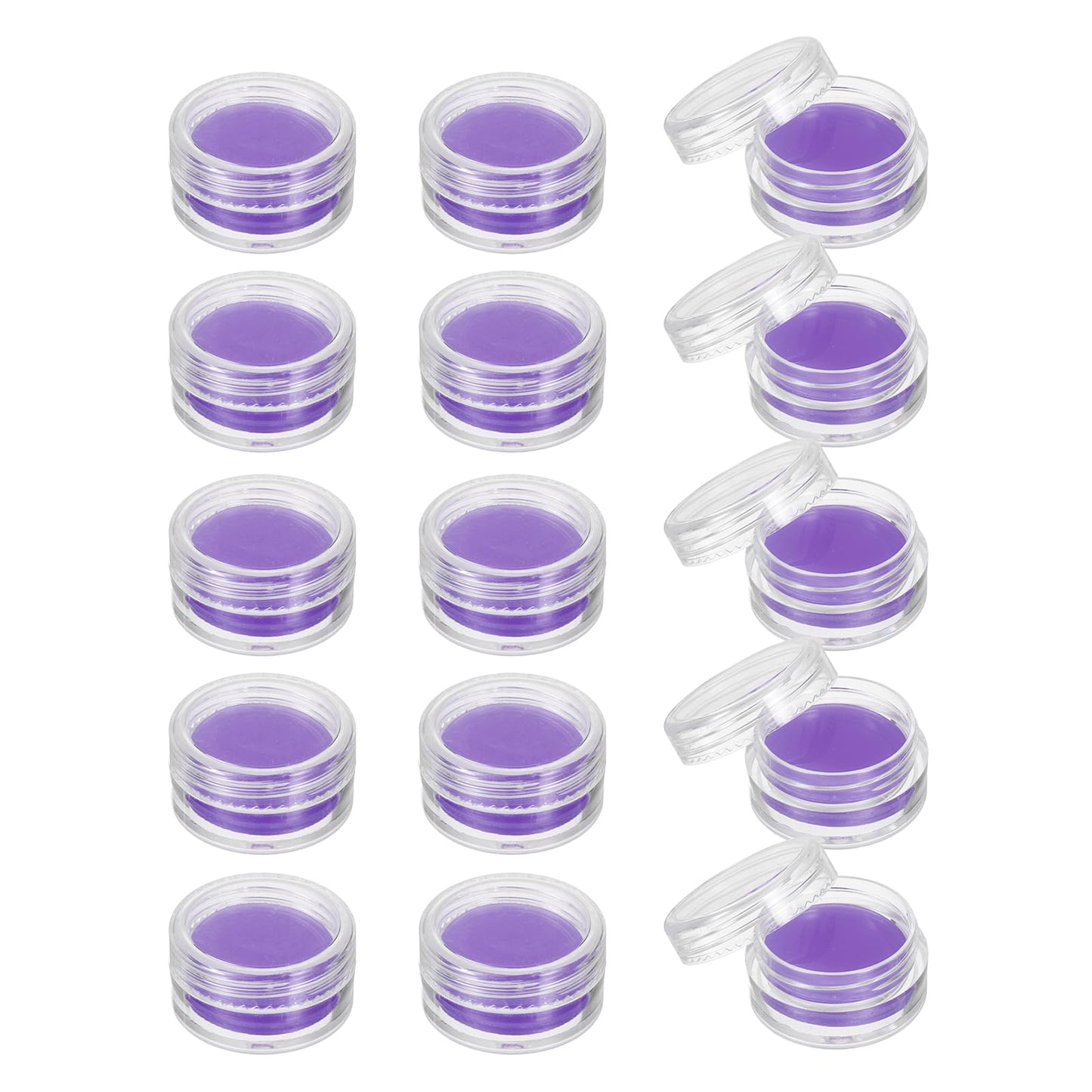 PATIKIL 15PCS Diamond Art Painting Glue Clay Wax 5D DIY Diamond Art Refills Glue with Storage Box for Diamond Art Embroidery Mud Supplies Accessories Painting Tool (23mm/0.9", Purple)