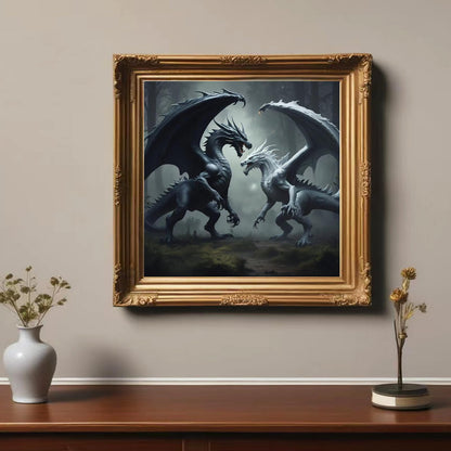 Lvmuu Large Diamond Art Kits for Adults Dragons, 5D DIY Full Square Drill Diamonds Painting Art Sets Paint By Numbers Art Craft Home Decor 16x16in
