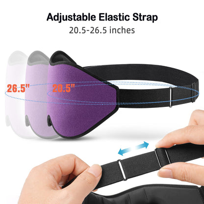 LitBear Sleep Mask for Side Sleeper Women Men, Eye Mask for Sleeping Light Blocking, 3D Contoured Cup Sleeping Mask, Soft Breathable Sleep Eye Mask with Adjustable Elastic Strap for Travel