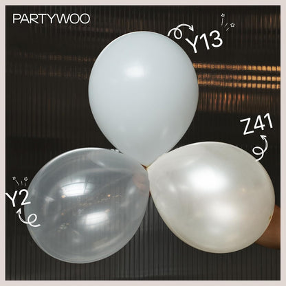 PartyWoo Clear Balloons - 100pcs Transparent Balloon Arch Kit for Weddings, Graduations & Parties | 18", 12", 10", 5" Sizes