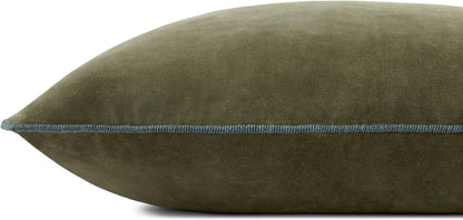 Loloi Liza Pillow Cover Only, 16x26, Green