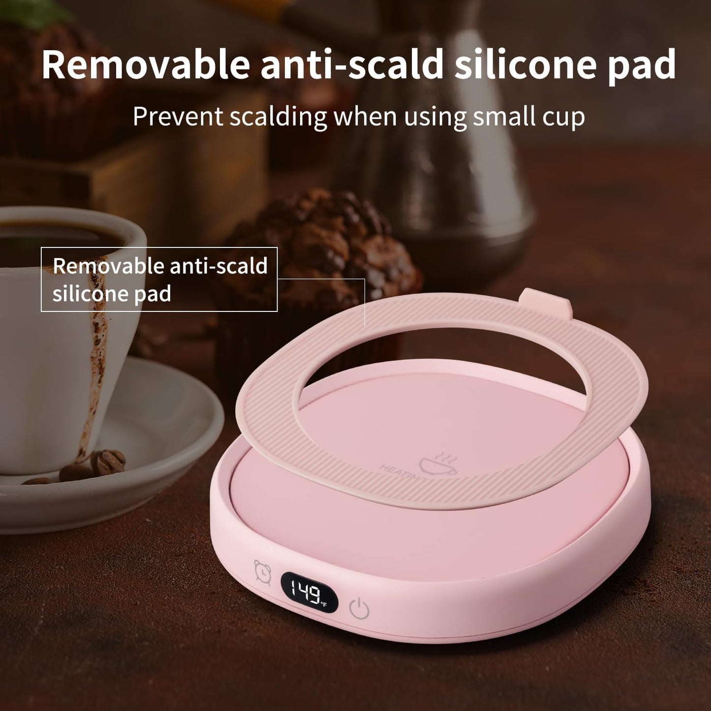 Coffee Mug Warmer & You are Awesome Mug Set, Electric Cup Warmer for Desk with 3 Temperature Settings, 8-Hours Auto