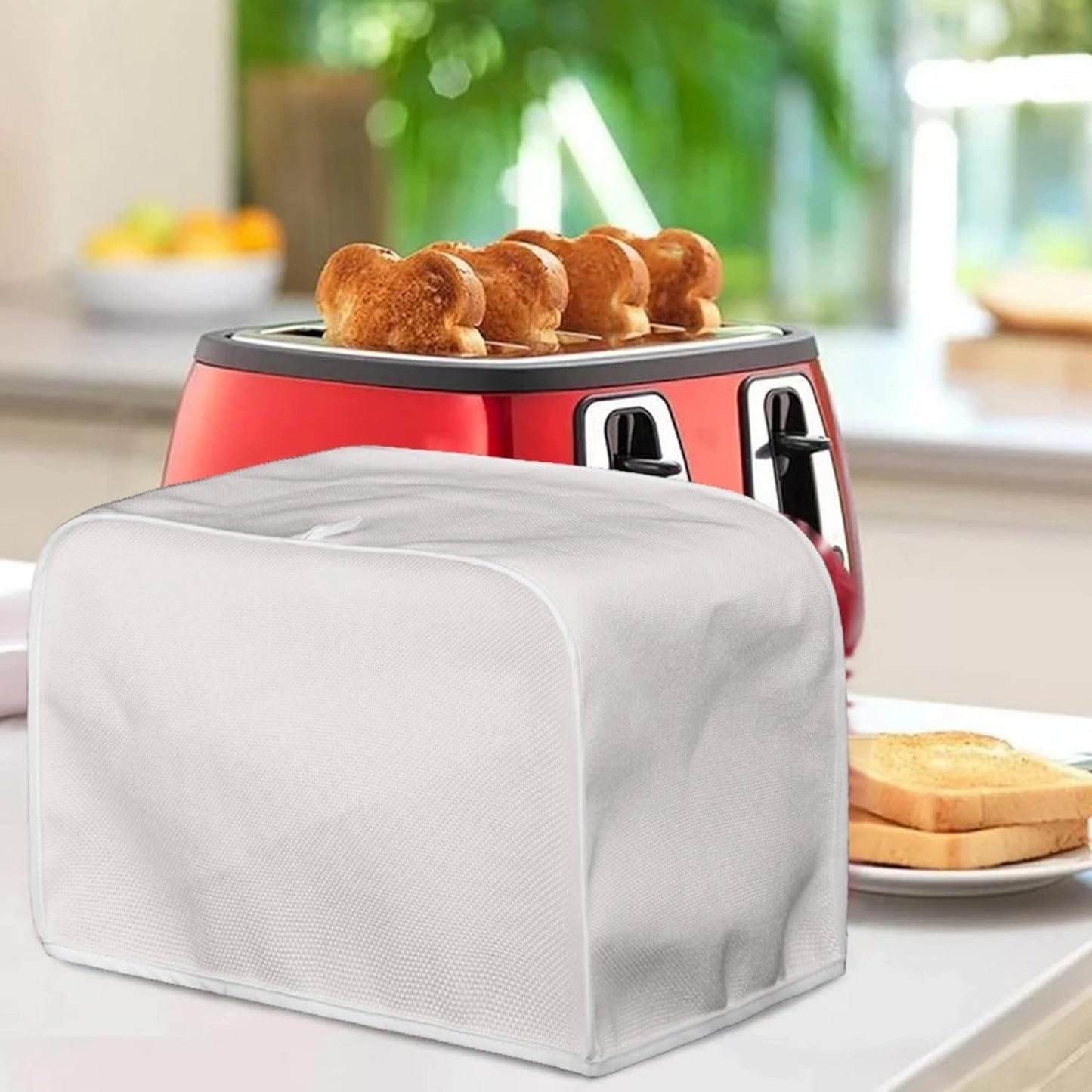 Yellow Toaster Dust Cover, Universal Storage Bag for 2 Slice Bread Toaster, Small Appliance Cover