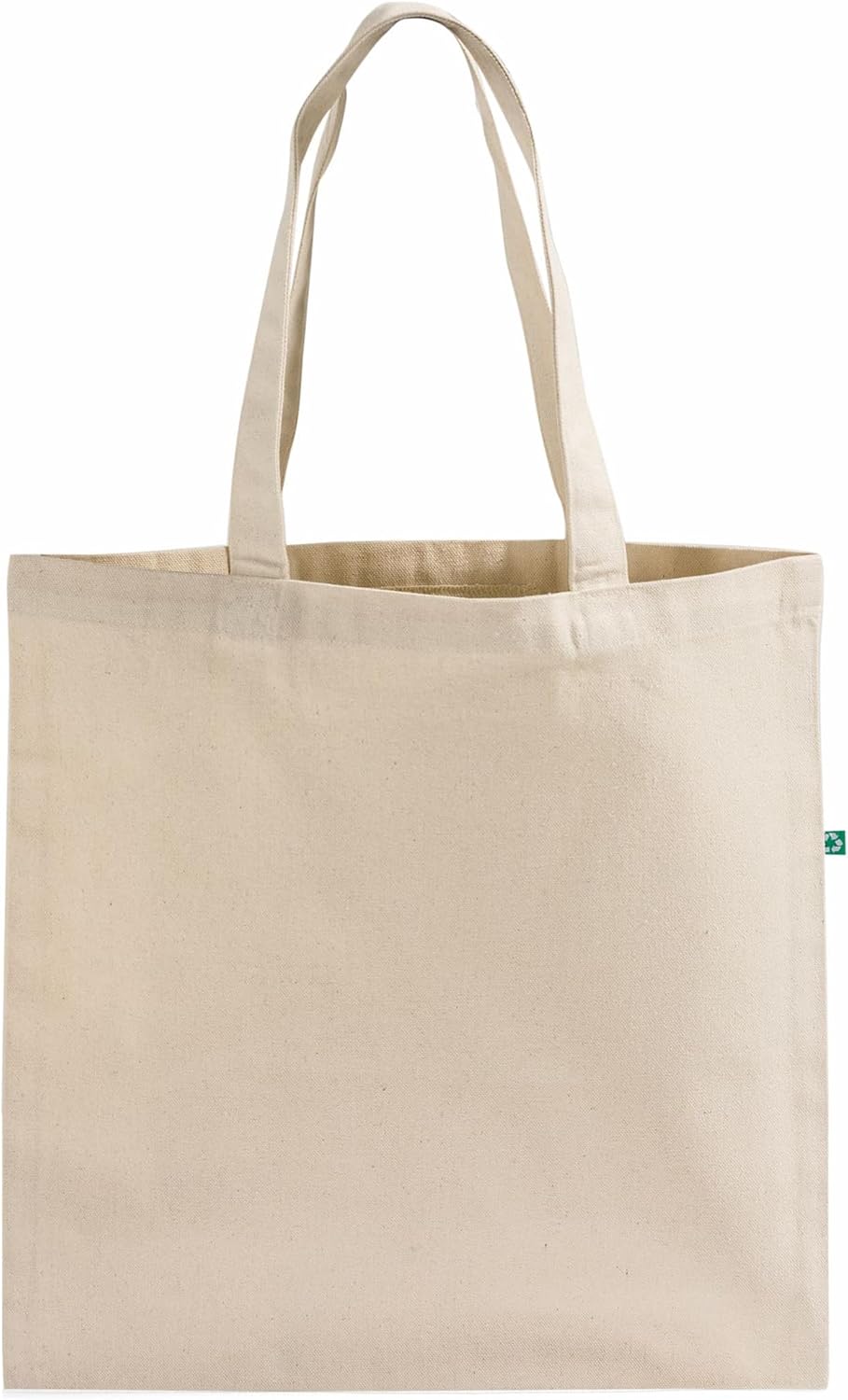 12 Pack 15x16 TBF Wholesale Recycled Canvas Tote Bags in Bulk Heavy Duty Reusable Cotton Cloth Plain Blank Bags
