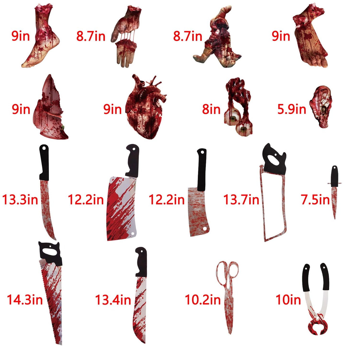 Halloween Decorations Party Banners, Horror Movie Themed Birthday Garland Set, Scary Decor Indoor Supplies