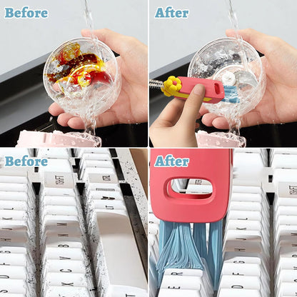 3 in 1 Cup Lid Cleaning Brush, Portable Multifunctional Cleaning Tool for Home Kitchen