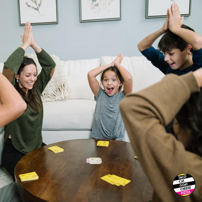 Taco Cat Goat Cheese Pizza Card Game – Wildly Entertaining & Easy To Learn - Great for Adults, Teens, Kids and Families - Card Games and Board Games for Family Game Night - 10 Min, Age 7+, 2-8 Players