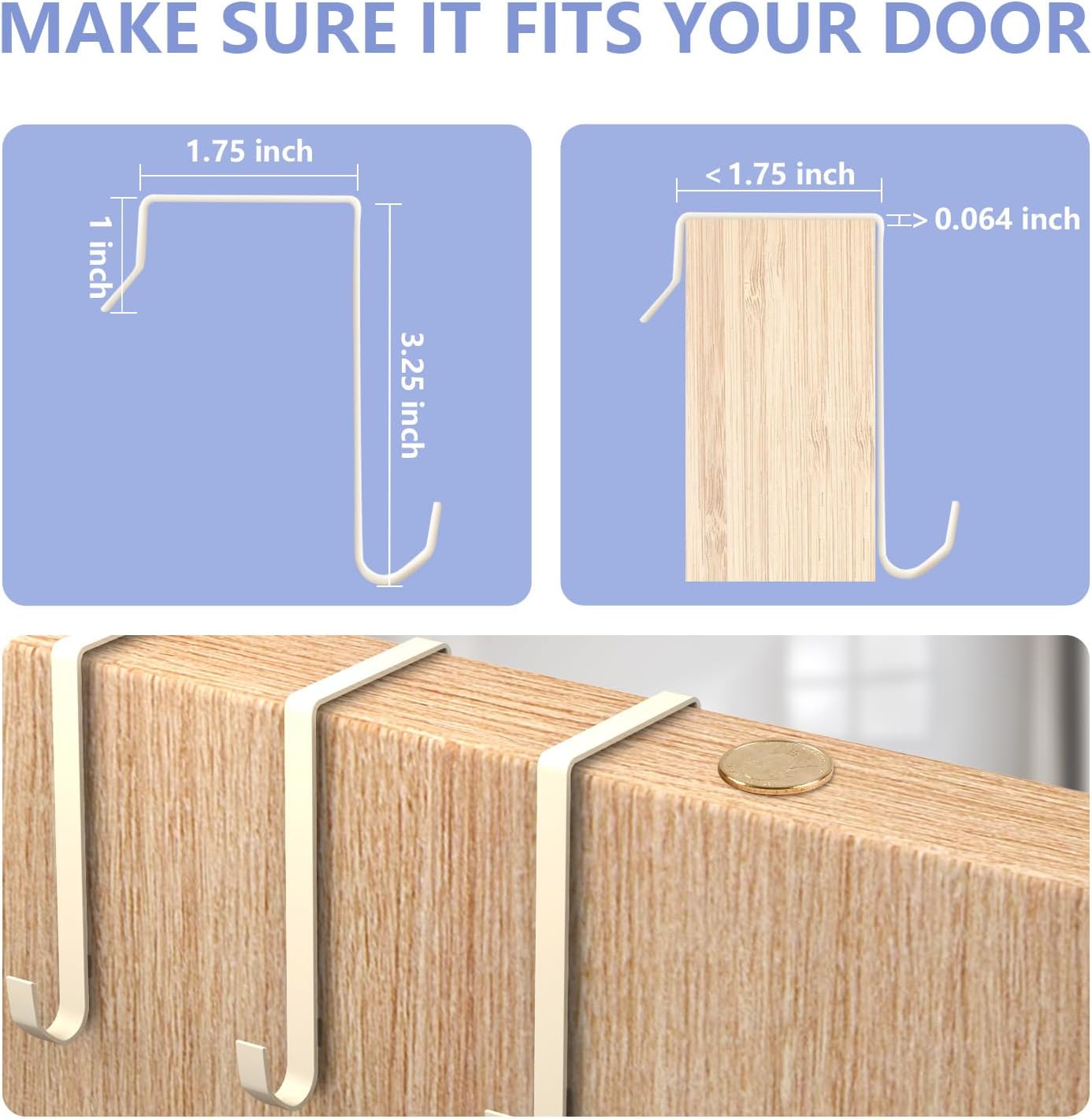 1 Pack Closet 18 FENTEC Over the Door Shoe Organizers, Hanging Shoe Organizer with Large Deep Pocket Shoe Holder