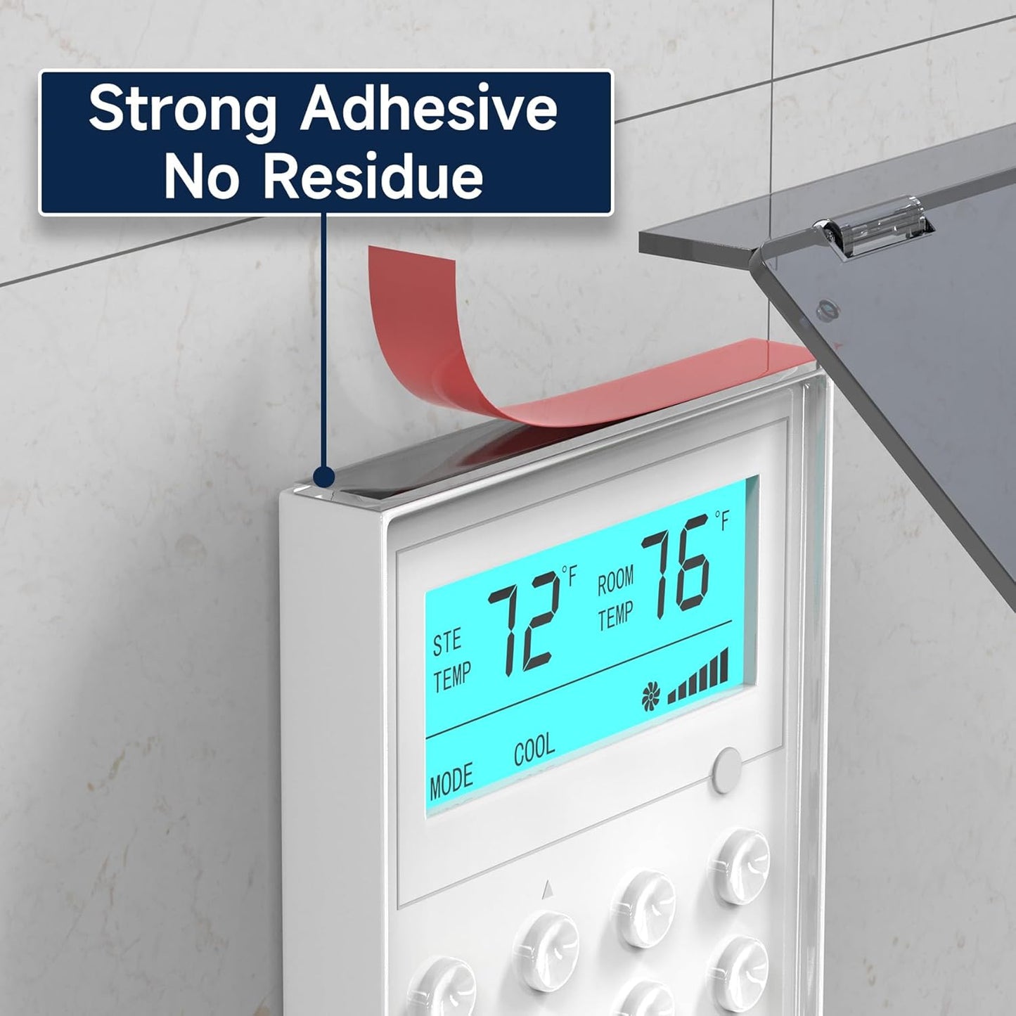 Central AC Thermostat Cover Panel, 4-3/4" AC Wired Controller Panel Protection Cover, Mistake Prevention Cover for AC