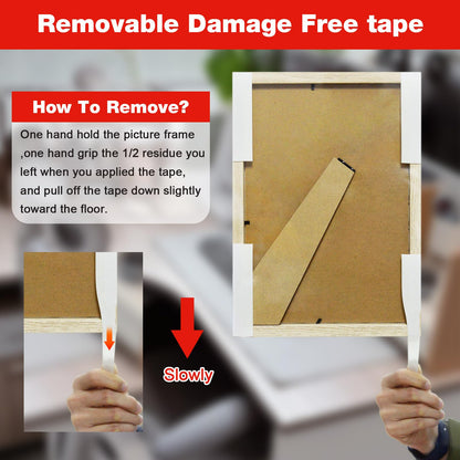 3M Double Sided Tape Heavy Duty2in X 9.85ft, Removable Mounting Tape for Wall, White Sticky Foam Tape, Picture Hanging Strips & Poster Hanger, Waterproof Adhesive Strips, Carpet Tape & Rug Gripper