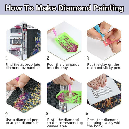 HHMATITS 3 Pack Inspirational Diamond Art Kits for Adults - Faith, Hope, Love Wishing Bottle Diamond Painting Kits for Beginners, DIY Full Drill Round Diamond Painting for Home Wall Decor 16x12Inch