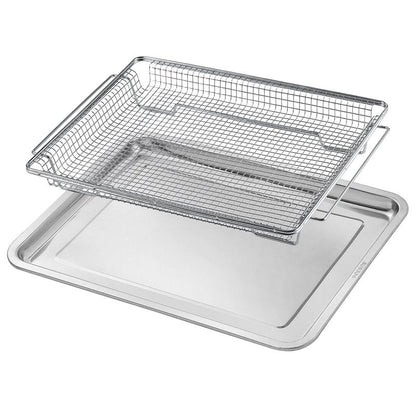 Atgestore W11548747 Air Fryer Basket Replacement Parts for Whirlpool Kitchenaid Oven Basket18.5’’x12.8’’ Mesh Basket 304 Stainless Steel Maytag Jennair Range Stove Air Fryer Tray Toaster Oven Rack