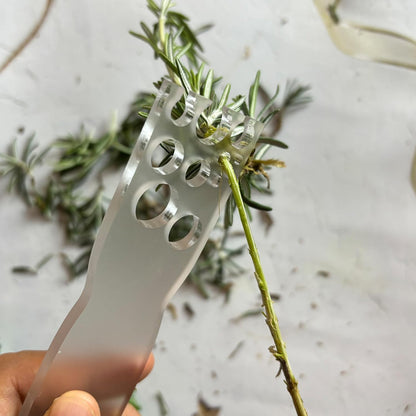Efficient Herb Stripper & Leaf Separator - 11 Hole Kitchen Tool for Kale, Thyme, Rosemary, Easy for Home Cooks