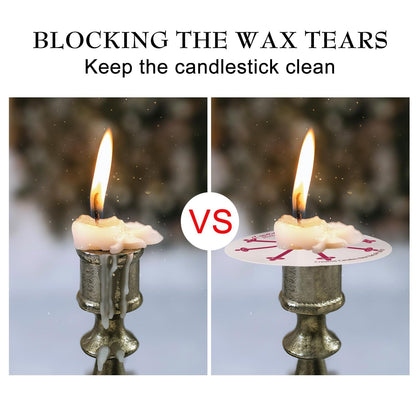 100 Pieces Church Candles- White Taper Candle Unscented with Drip Protectors-for Church Congregational Christmas Vigil-5 Inch Tall x 1/2 Inch Diameter