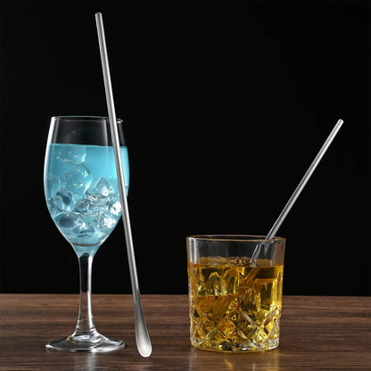 8 Pcs 10In/25.8cm Stainless Steel Coffee Stirrer Spoon, Reusable Cocktail Stirrer, Tiny Spoon, Dishwasher Safe