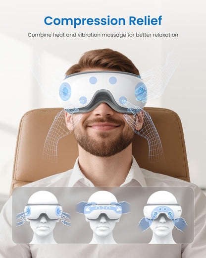 RENPHO Eyeris 1 Eye Massager with Heat, Birthday Gifts Eye Mask for Mom Dad Women Men Her Him, Smart Sleep Mask for Relax, Reduce Strain