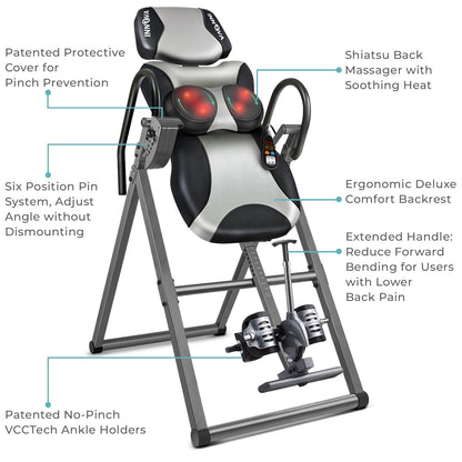 Innova ITM5000A Therapeutic Heat and Shiatsu Massage Inversion Table