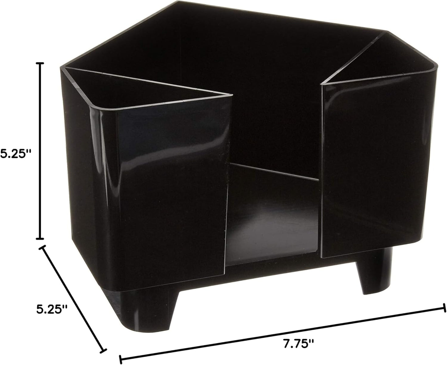 Co-Rect Plastic Bar Caddy with Triangular Design, Black