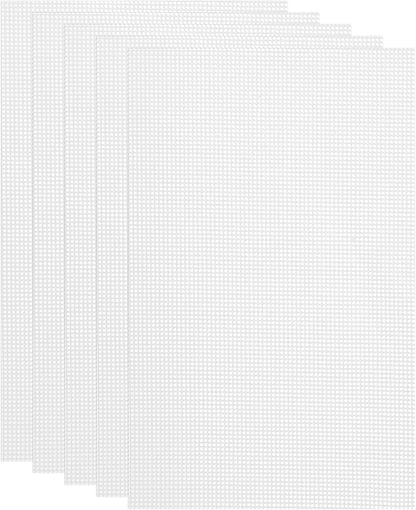uxcell 13 x 20.9" Silicone Dehydrator Sheets, 5 Pcs Non-Stick Reusable Drying Mesh for Food Dehydrator, White