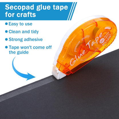20 Pcs Double Sided Tape Roller, 3 Colors Permanent Adhesive Craft Tape Glue Runner for Scrapbooking, Photo, Gift Wrapping, 0.3IN x 26FT