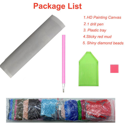 Lvmuu Religious Cross Diamond Art Kits for Adults, Jesus Christ Cross 5D Diamond Painting Kits for Beginners Paint By Numbers Full Round Drill Gem Art Craft Home Decoration 12x16in