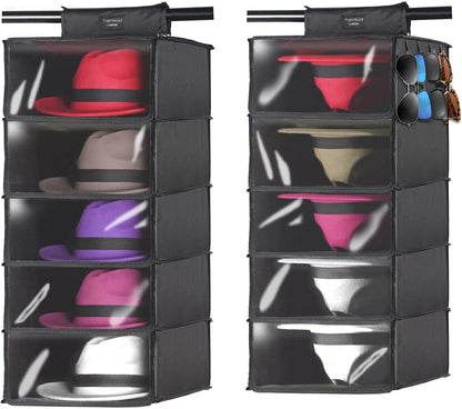 TreeHouse London XL Fedora Hat Rack with Dust Cover, Closet Hanging Cap Organizer for Cowboy Hats (Pack of 2)