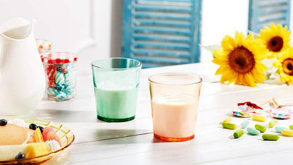 SCANDINOVIA 8 oz Unbreakable Premium Juice Glasses, Set of 4, BPA Free, Dishwasher Safe