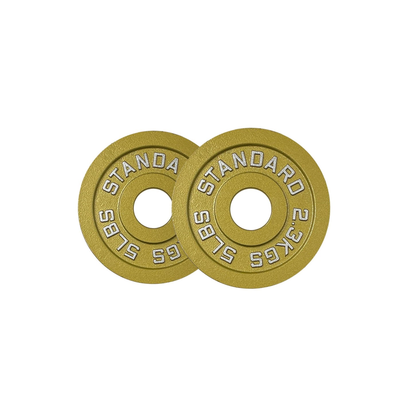 Gold Finish Olympic Steel Plates - Pairs and Sets 2 Inch Barbell Standard in Premium Gold for Weight Lifting (155lb Set)