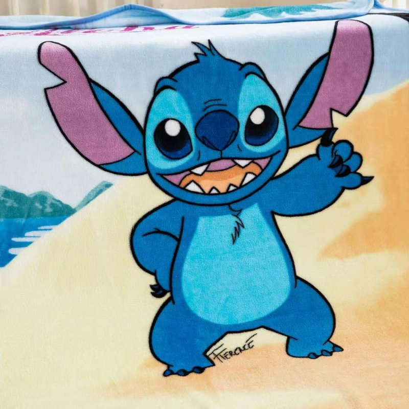 Cartoon Stitch Supey Soft and Warm Blanket Specially Designed for Children. It Measures 55 inches by 40 inches. It is Suitable for Placing on Sofas and Chairs, and can be Used in The Living Room.