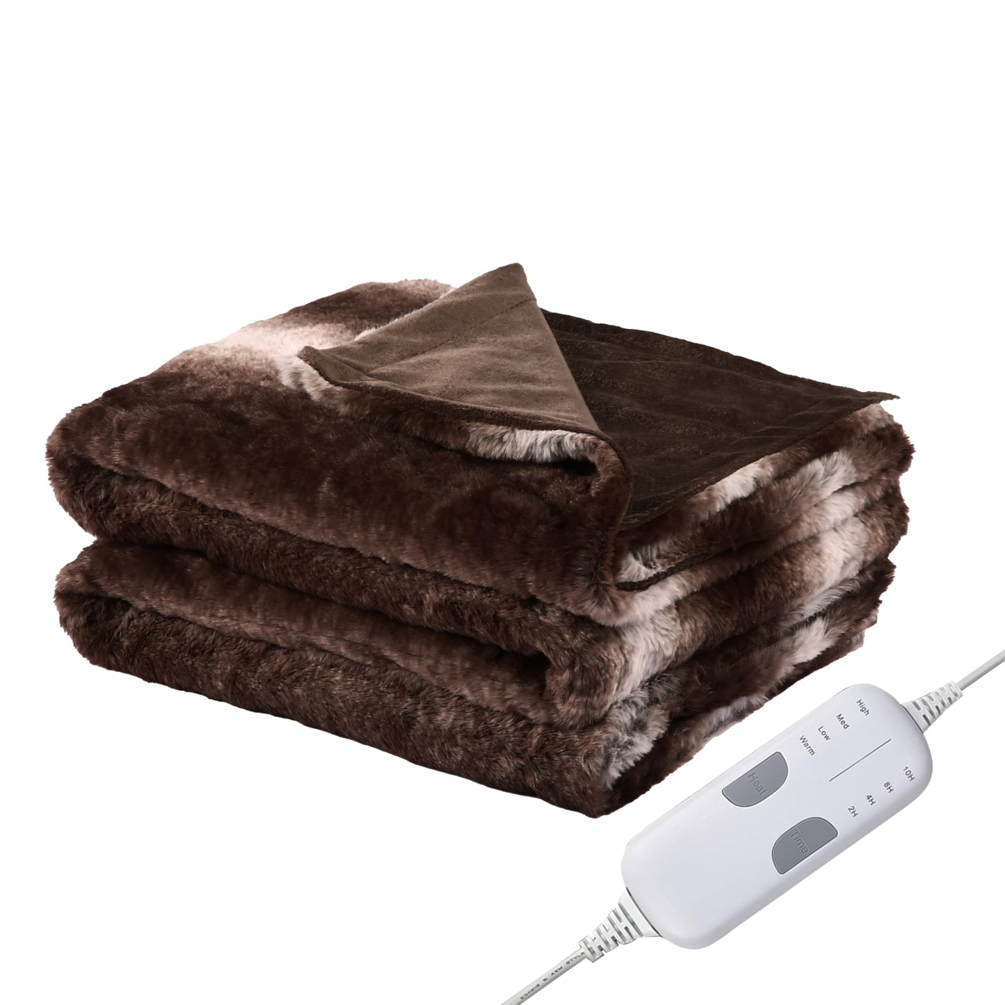 Electric Heated Blanket Full Size 72"x84", Cozy Large Oversized, 5 Heating Levels & 10 Hours Auto Off, Cozy for Bed, Sofa, & Office, Machine Washable, Purple