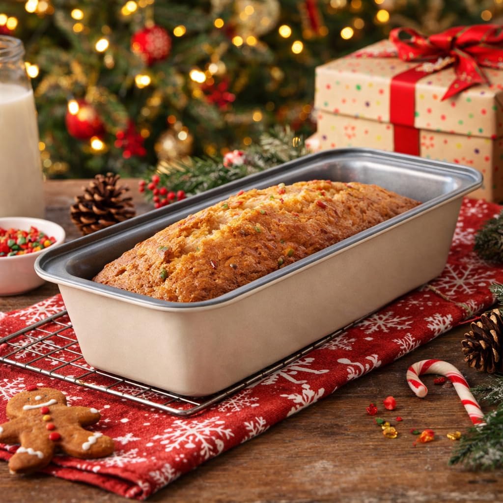 13x4 Inch 3-Pack, Loaf Pan Nonstick Carbon Steel Bread Pan for Even Baking, Long Baking Pan for Homemade Sourdough