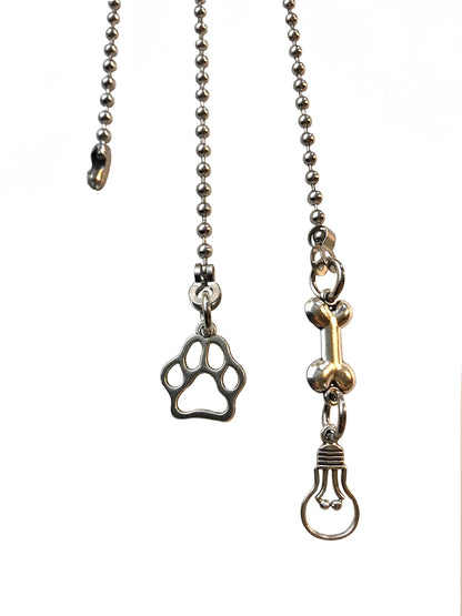 Paw Print Dog Bone Light Fan Pull Chain Ball Chain Extender Replacement