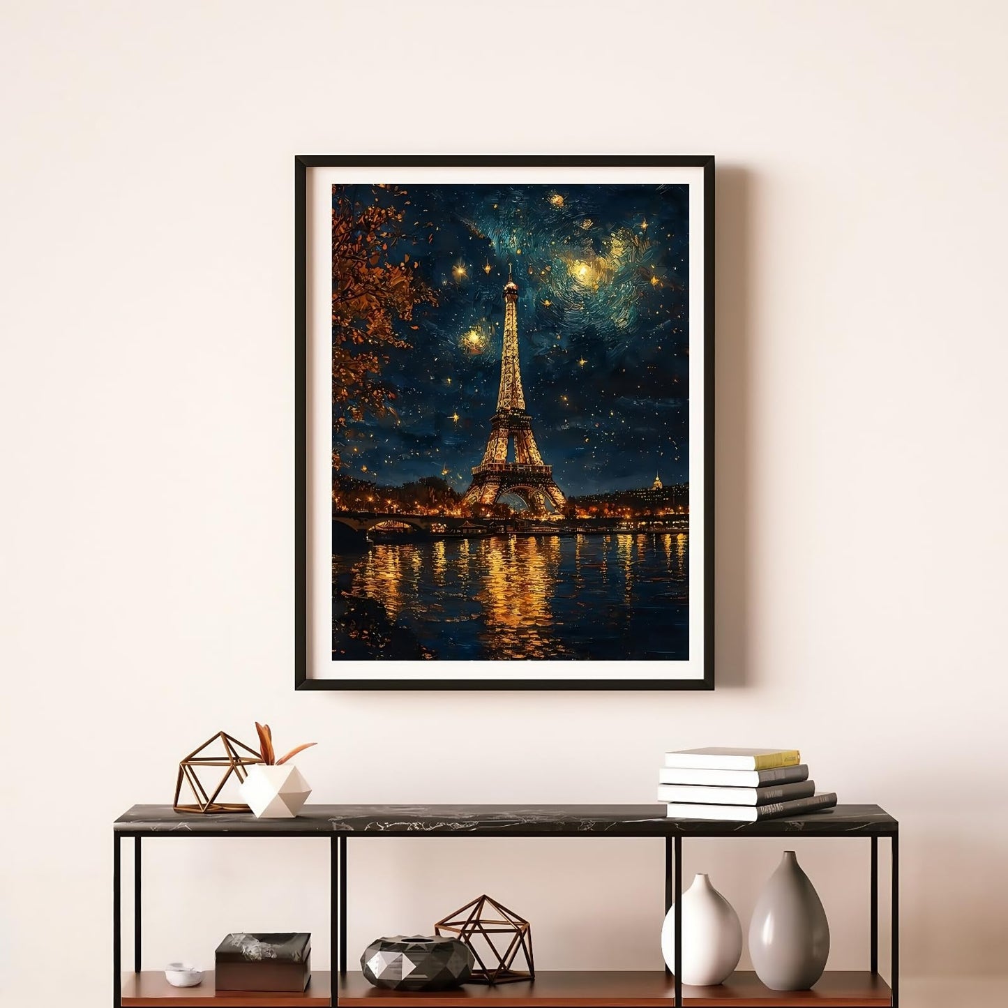 BYGFHLYW 5D Diamond Painting Kits for Adults, Landscape Eiffel Tower Diamond Art Kits for Adults Beginner, DIY Full Drill Diamond Dot Gem Painting for Home Wall Decor 12x16inch