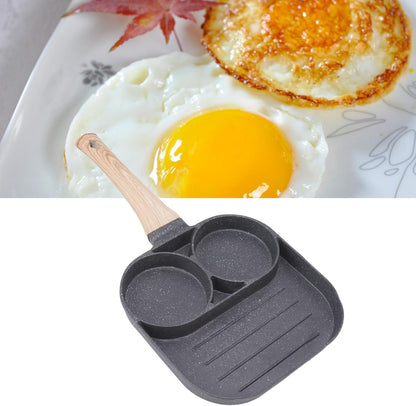 Nonstick Egg Pan, Aluminum Omelette Frying Pan, 2 Cups Pancake Pan for Breakfast