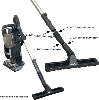 MaximalPower Replacement 12" Vacuum Brush Head Attachment with Adapter for Select Vacuum Cleaners