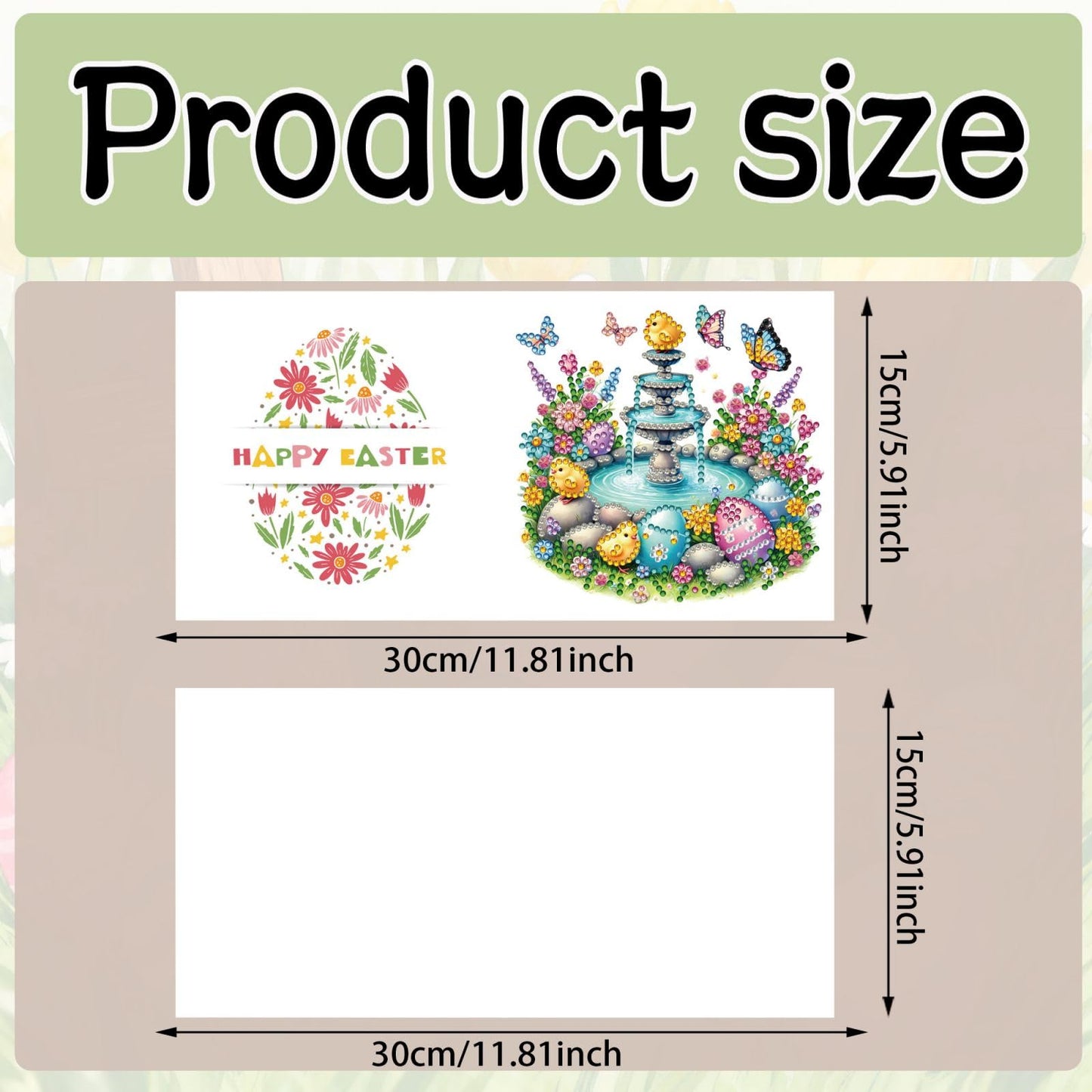 BAYUNOE 12Pcs Easter Greeting Card DIY Diamond Art Painting Greeting Cards Special Shaped Diamond Blessing Folding Card Kit Arts Crafts for Holiday Festival-01