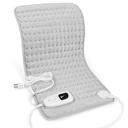 Heating Pad,Electric Heating Pads for Back,Neck,Abdomen,Moist Heating Pad for Shoulder,Knee,Arms,Legs,Dry/Moist Heat & Auto Shut Off,Birthday Gifts for Men and Women(Light Gray, 24''×12'')