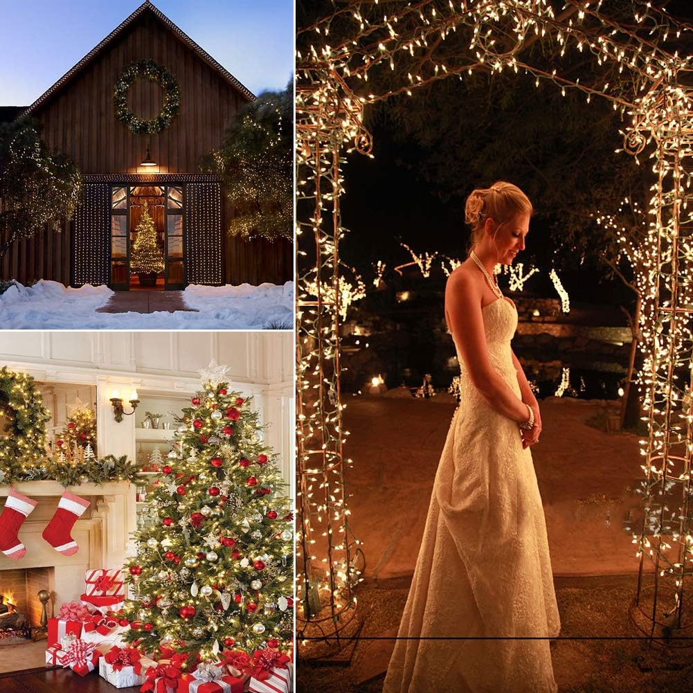 18ft 50 8 LED Battery Operated Christmas Lights, Modes with Timer - Waterproof for Indoor & Outdoor Decor
