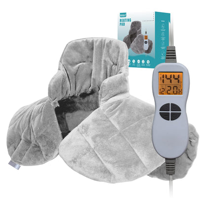 Ruqiji 17''x33'' XXXL King Size Heating Pad with 120 Minutes Auto Shut Off&6 Temperature Settings, Flannel Electric Heating Pad/Pain Relief for Back/Neck/Shoulders/Menstrual Pain/Leg Cramp (Dark Blue)
