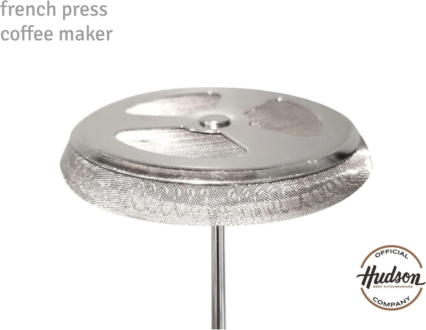 HUDSON French Press Coffee and Tea Maker, 6 Cups, Silver