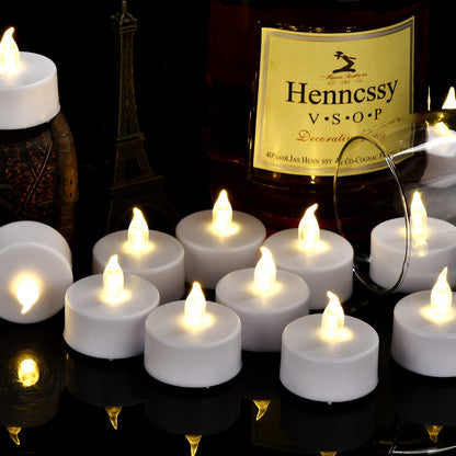 Paichi Flameless Tea Lights Candles, LED Battery Operated Electric Votive Fake Candles Realistic Flickering and 200+ Hours Long Lasting Bright for Celebrations Festivals (100 Pack, White)