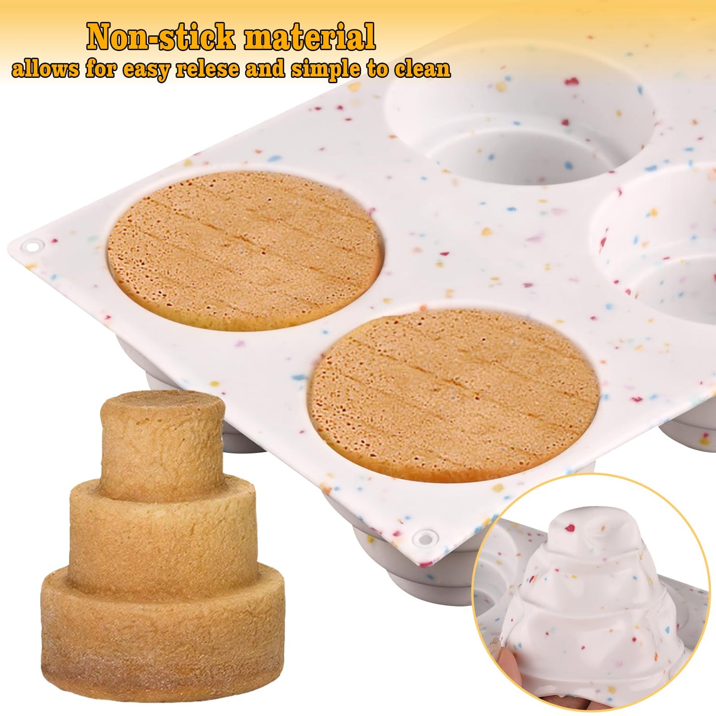 Sakolla 2 Pack Silicone Egg Bite Molds for Air Fryer, Nonstick 7 Cups Air Fryer Muffin Pan for Baking Egg Bite, Mini Muffins, Tart, Mini Cupcake and Quiche (Pink + Green)