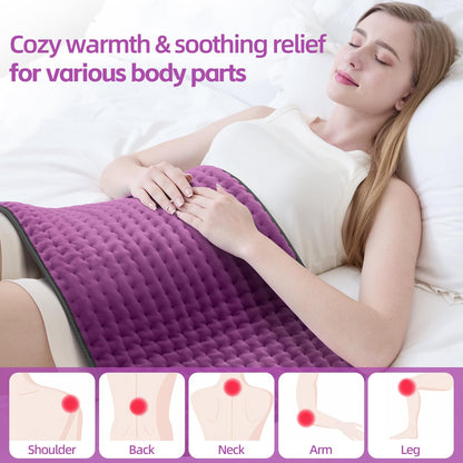 XXXL Heating Pad for Back Pain Relief, Heated Pad for Neck/Shoulders/Legs/Knees/Feet/Cramps, 6 Heat Settings Auto-Off, Heat Pads for Women, Birthday Mothers Day Gifts for Mom Wife Grandma Her, 17"x33"